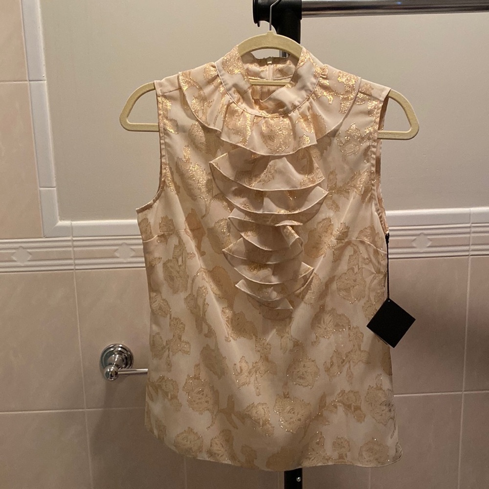 Anna Sui for Target gold print sleeveless blouse
